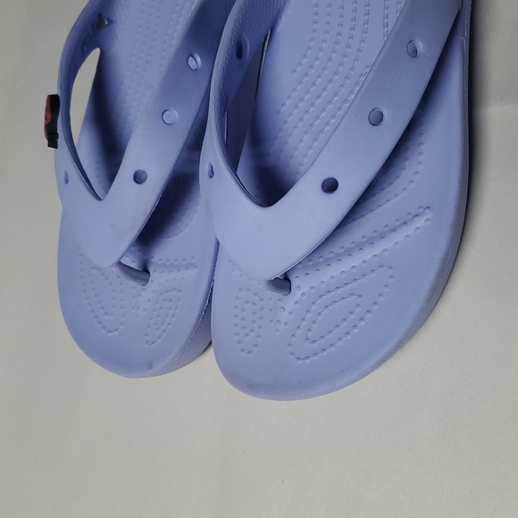 CROCS Classic Flip Flop Platform Sandals Size 10 Perriwinkle Womens - Picture 15 of 16